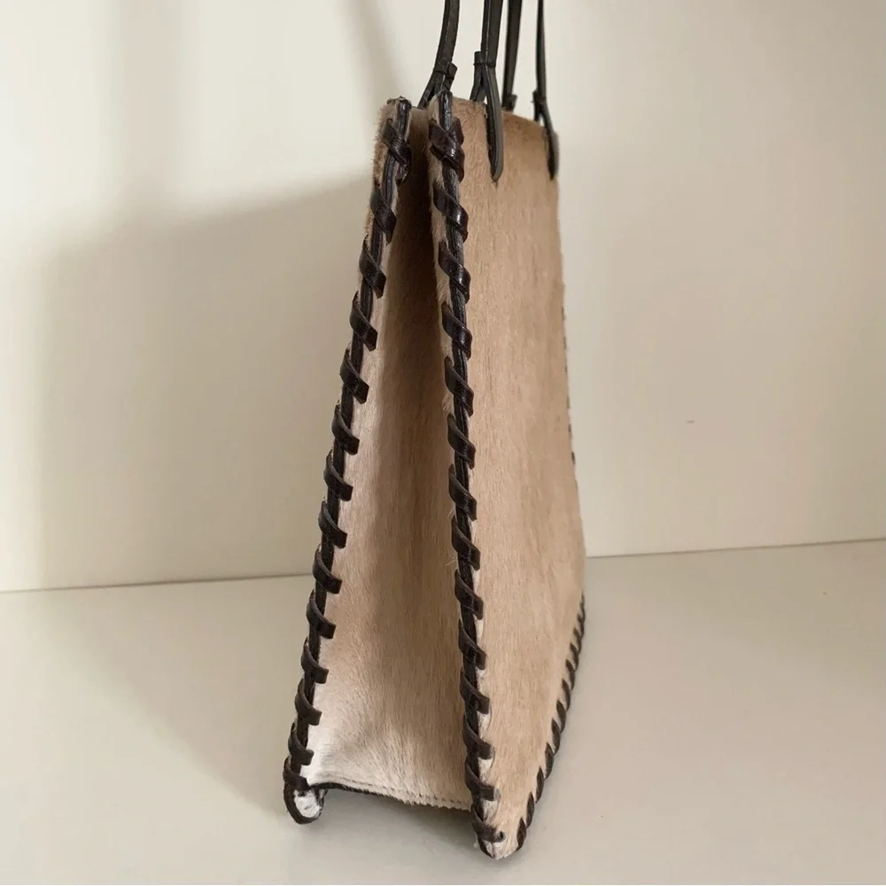 Vintage Horse hide time postmodern purse